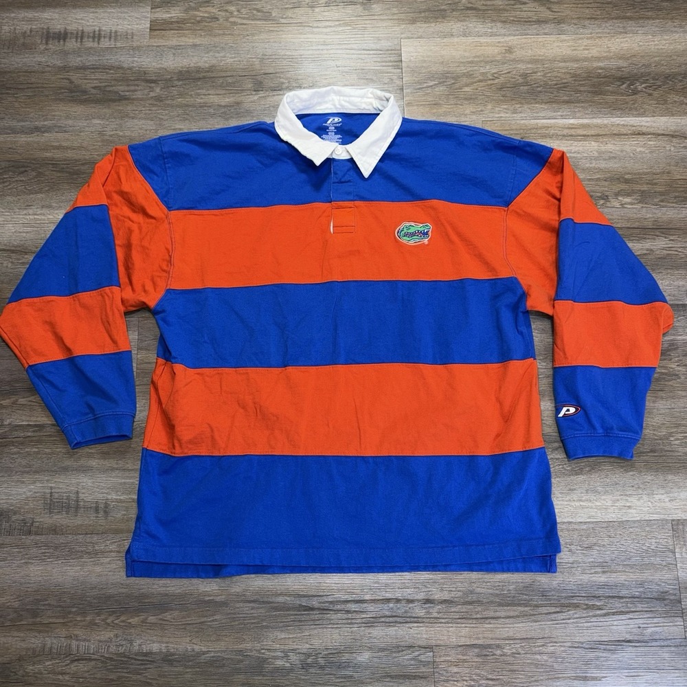 VTG 90s Pro Player University of Florida Gators Long-Sleeve Rugby Shirt Mens 2XL